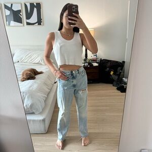 Zara Straight Leg Light-Blue Denim Jeans